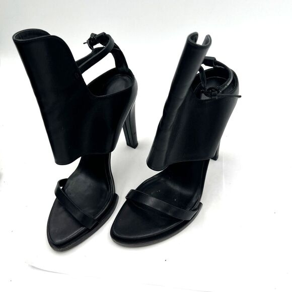 Alexander Wang Black Leather Gladiator Strappy Sandals Heels 35 - Picture 5 of 13